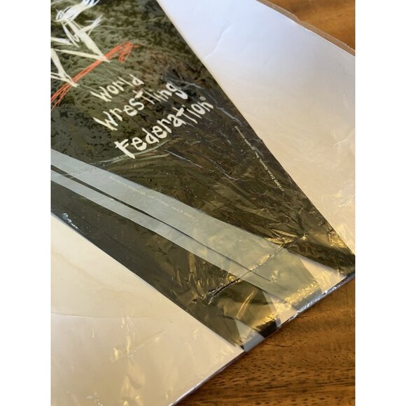 Vintage WWF/WWE Plastic Flag Birthday Party Banner 1999 - Picture 8 of 9